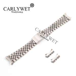 Bracelet de montre 20 mm pour Rolex Datejust 16234 16014 Série Vintage Acier 316L Argent <span class=keywords><strong>Jubilee</strong></span> Extrémités Courbées Creuses Maillons Solides à Vis - Product Image 2