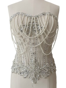 Apliques de Encaje con Pedrería Acrílica Hechos a Mano, Decoración con Cuentas, Parches <span class=keywords><strong>para</strong></span> Vestidos y Accesorios de Ropa - Product Image 5
