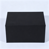 Kotak Hadiah Mewah Warna Kustom Hitam Magnetik Kaku dengan Finishing Matte dan Logo Merek Kustom