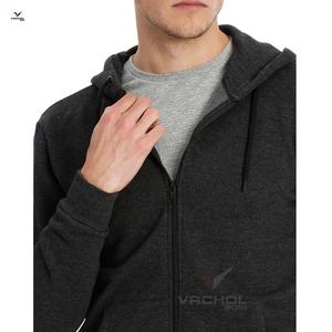 Vente en gros Sweat à capuche tendance de style moyen pour hommes, couleur contrastée, jeunesse, ample, décontracté, brodé, anti-rétrécissement, anti-rides, tricoté uni - Product Image 5