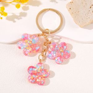 Nuevo Llavero Creativo de Resina con Pentáculo y Flores Brillantes, Colgante para Bolsos de Mujer, Accesorio para Llaves de Coche, Regalo para Mujeres - Product Image 2