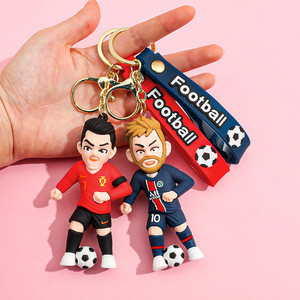 Porte-clés en PVC personnalisés de joueurs de football Chongjie : Cristiano Ronaldo, Lionel <span class=keywords><strong>Messi</strong></span>, <span class=keywords><strong>Neymar</strong></span> <span class=keywords><strong>Jr</strong></span>., Kylian Mbappé - Product Image 5