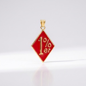 สร้อยคอสแตนเลสสตีลวินเทจทรงรอมบัส 1%er  แบบปรับแต่งได้  แฟชั่นเท่สไตล์สตรีท  จี้โลโก้สำหรับผู้ชาย - Product Image 1