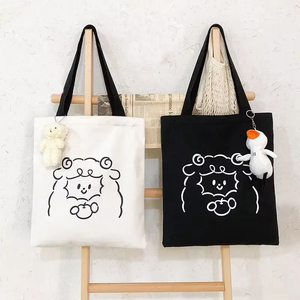Custom Logo Beach Canvas Tote Cotton Shopping Bag Promotional Custom Logo Backpack