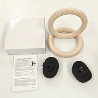Appareils de suspension en bois haute intensité - Anneaux en bouleau pour tractions intérieures, calisthénie et entraînement fonctionnel