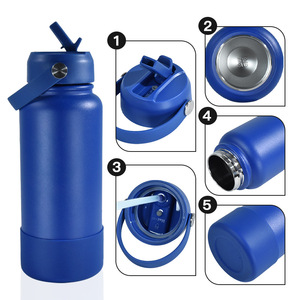Custom 18oz 32oz Double Wall Stainless Steel 304 Food Grade Cups Colorful Straw <strong>Water</strong> <strong>Bottle</strong> for Sports - Product Image 5