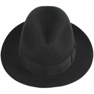 Sombrero Clásico R110 de Fieltro 100% Lana, Ala Ancha, Estilo Fedora Homburg, para Hombre, Informal, para Jazz y Fiestas - Product Image 4