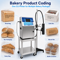 Imprimante jet d'encre CIJ industrielle pour l'emballage du pain, des gâteaux, des biscuits, la date d'expiration et le codage par lots