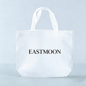 Sac de courses écologique en non-tissé, sac d'emballage pour vêtements, sac à fermeture éclair, sac cadeau avec logo personnalisé imprimé, sac à poignée pour les petites entreprises - Product Image 3