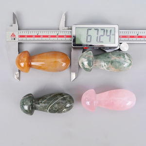 Palo de masaje en forma de hongo de jaspe de Calcedonia de cristal Natural tallado a mano Gua Sha masajeador herramienta de raspado Facial al por mayor - Product Image 4