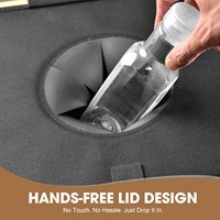 Cubo de Reciclaje Plegable para Cocina con Tapa de Bambú, 26 Galones/100L, Contenedor de Basura Impermeable y Cesto de Ropa Plegable