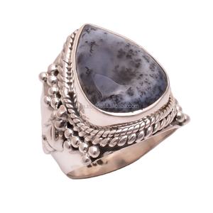 Dendrite โอปอล Dendrite ธรรมชาติ925แหวนเงินสเตอร์ลิงเครื่องประดับอินเดียที่ดีสำหรับงานแต่งงานขายส่งจากผู้ผลิต - Product Image 1