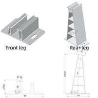 Système de montage solaire pour toit plat en aluminium 6005-T5, 10 angles fixes, anodisé, pré-assemblé, structure de support de panneaux photovoltaïques |   Art Sign