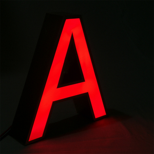 Nhà hàng thiết kế xây dựng Glow LED ánh sáng thư tùy chỉnh quảng cáo Logo Acrylic 3D Led Ngoài Trời bảng hiệu cho cửa hàng - Product Image 3