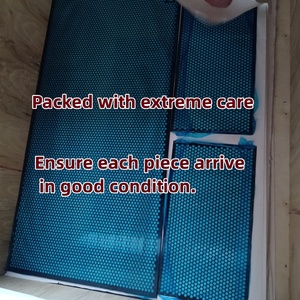 Nhà Máy Bán buôn tùy chỉnh tổ ong đục Matt Đen 12 inch Loa nướng kim loại Net - Product Image 6