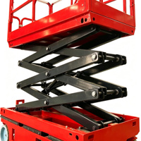 Plateforme de travail en hauteur mobile autopropulsée à ciseaux électro-hydrauliques en acier 6m-14m 450kg certifiée CE