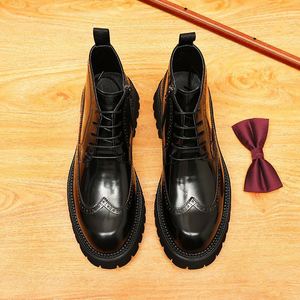 Zapatos de Cuero de Negocios para Hombre, Estilo Clásico, de Alta Calidad y Gran Venta, con Suelas Gruesas y Construcción en Cuero Genuino - Product Image 5