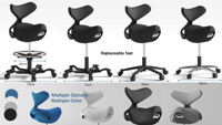 Nouveau Tabouret Ergonomique 2026 en Tissu Mesh avec Siège Relevable pour Laboratoire, Clinique, Dentiste, Massage, Médecin, Bureau, Hôpital