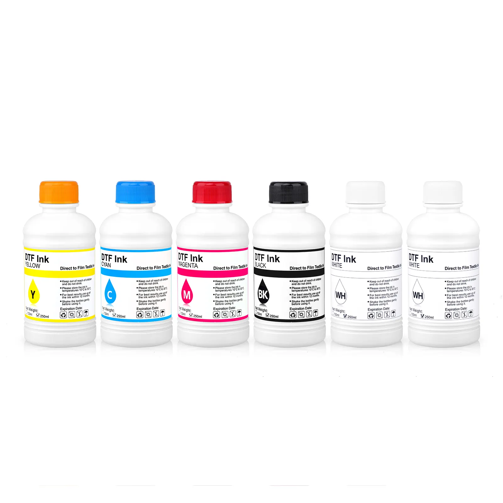 Pellicola di trasferimento supercolore per stampa digitale inchiostro tessile 250ml DTF PET inchiostro per stampanti Epson DX5 5113 L1800 L805 DTG