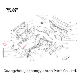 Viga de Parachoques Delantero OEM 673007200 para <span class=keywords><strong>Maserati</strong></span> Levante M161, Piezas de Automóvil de Alta Calidad - Product Image 3