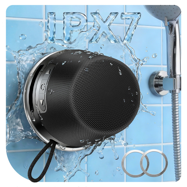 Hot Sale Waterproof Mini Wireless Speaker 12H Playtime Powerful Sound Punchy Bass Lanyard Magnetic Phone Holder