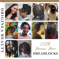 Extensions de dreadlocks afro 100 % faites à la main, de luxe, en cheveux indiens naturels, souples et durables, en lots de 4 à 18 pouces, vente en gros