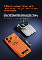 Batería de Respaldo Magnética Inalámbrica de Polímero de Litio, Banco de Energía de 20W con Carga Rápida, Ultra Delgado, de Aleación de Aluminio, Cargador Portátil para Teléfono Celular