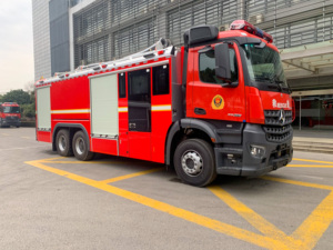 Mercedes-ben 12 tấn 6x4 xe cứu hỏa chạy bằng nhiên liệu diesel Xe Tải Điều Kiện Mới xe máy nén khí với hộp số tự động - Product Image 3