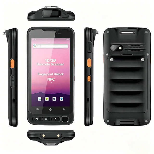4G Rugged PDA Barcode Scanner 1D/2D UHF RFID Fingerprint NFC 4GB RAM 5-Inch IP67 Handheld Data Terminal Dock Stock Android 12.0