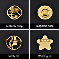 Badge de conception de mode personnalisé, broche papillon creuse en métal, épinglette lettre, badge de revers en émail, badge d'identification scolaire ou d'entreprise avec chaîne
