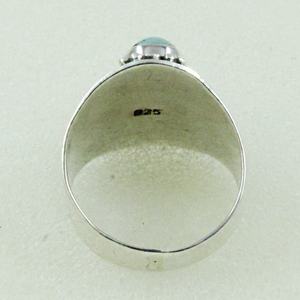 แหวนหินอัญมณีเทอร์ควอยซ์สไตล์ราชวงศ์คลาสสิกสีเงินสเตอร์ลิง925ส่งตรงจากอินเดียสำหรับงานแต่งงานงานวันครบรอบ - Product Image 5