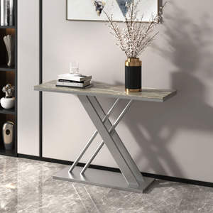 Table <span class=keywords><strong>d</strong></span>'<span class=keywords><strong>entrée</strong></span> murale en marbre, style luxe léger et épuré, pour villa, hôtel, appartement, salon, couloir - Product Image 3