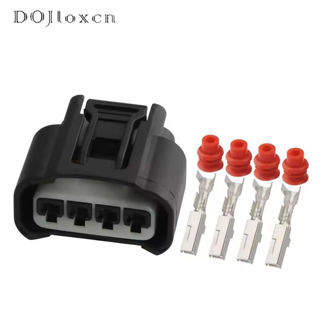 4 Pin Car Ignition Coil Waterproof Electrical Black Connector Female Plug 90980-11885 For Toyota