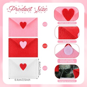 Confezione da 30 Cuori in Feltro, Decorazioni per San Valentino, Ornamenti Appesi per Albero di Natale, Matrimoni, Compleanni, Feste - Product Image 2