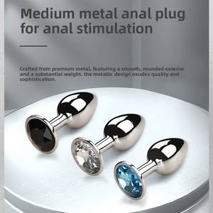 大人の男性と女性のSMセックスおもちゃオナニーオーガズム,アナルメタルプラグ - Product Image 2