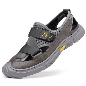 Sandales décontractées pour hommes, bout fermé, en cuir véritable, semelle intermédiaire en EVA, semelle extérieure en caoutchouc, fabriquées au Vietnam, toutes saisons, à enfiler - Product Image 5