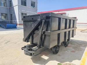 ZLINKTRIC Minenwagen mit PLC-Motor, Lager & Getriebe, 1,3T Nutzlast, 60kN Zugkraft, 600mm Spurweite, Untertagetransportwagen für Kohle/Erz/Lehm - Product Image 3