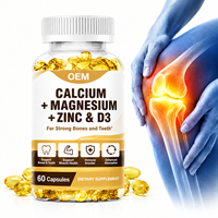Complément alimentaire végétalien naturel multi-vitamines D3, calcium, magnésium, zinc pour les os et les articulations, avec logo personnalisé, pour adultes, pour le système immunitaire