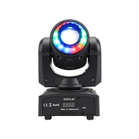 WF mini faisceau lumineux 7 Gobos Open 60W LED Moving Beam Lights pour équipement professionnel disco party bar DMX