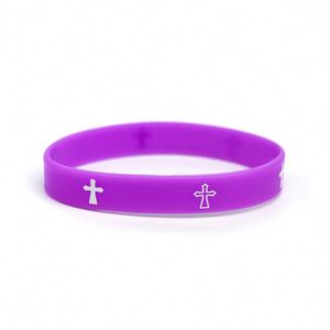 Pulseras de Silicona con Cruz de Jesús, Pulseras de Goma Motivacionales Cristianas, Religiosas e Inspiradoras, Regalos Perfectos para Eventos de Iglesia - Product Image 5