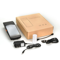 Écran tactile 5.5 pouces Android 2D Barcoder Scanner NFC Mobile Data PDAs 4G Wifi BT Terminal portable PDA avec imprimante thermique