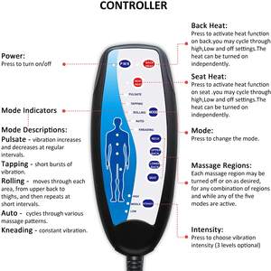 10 कंपन मोटर्स सीट गरम, वापस मालिश कुर्सी के लिए, कार मालिश सीट कुशन - Product Image 6