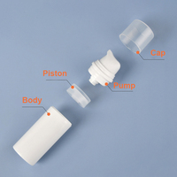 Bouteille de lotion corporelle sans air en plastique PP personnalisée de luxe de 0.5oz 1oz 1.7oz avec pompe à vide pour emballage de soins de la peau