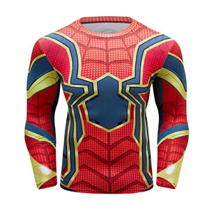 T-shirt de compression à manches raglan <span class=keywords><strong>Spider</strong></span> Hero, t-shirts imprimés en 3D pour hommes, costumes de cosplay de bandes dessinées, hauts de sport à séchage rapide pour hommes - Product Image 4