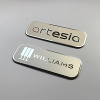 Miroir lisse gravé métal marque Logo étiquette plaque signalétique SS aluminium alliage de zinc produit de personnalisation