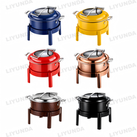 LIYUNDA – Ensemble de chauffe-plats de buffet en acier inoxydable 4L pour hôtels et restaurants, ustensiles de cuisine et de traiteur