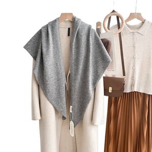 Winter New Fashion able Damen Schal Solid Color 180*115*65cm 100% Wolle Dreieck Schal Vielseitiger warmer Schal Schal - Product Image 6