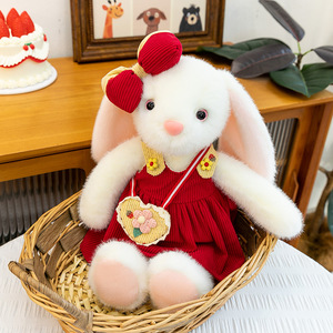 Peluche Coniglietto che Corre, Morbido Giocattolo Coniglio Imbottito, Regalo Compagno di Sonno per Compleanno Bambine - Product Image 4