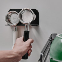 Support mural moderne en alliage d'aluminium, écologique, durable et réutilisable pour porte-filtre de machine à café
