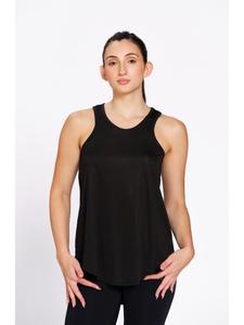 Munns & Mars Women's Solid Activewear Tank Shirt Polyester Sleeveless Racerback Sports <b>Top</b> Featuring Full Coverage and Curved - Product Image 5